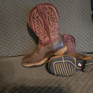 Tony Lama Brown and Burgundy Western Boots